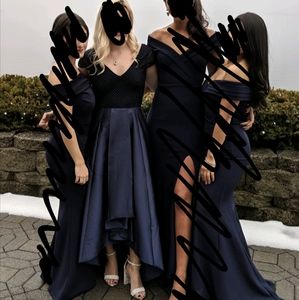 BEADED & Satin GORGEOUS Navy Bridesmaid / Wedding / Prom / Gala / Gown